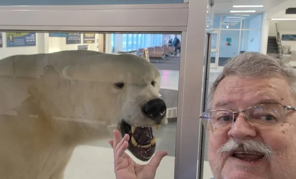 My friend at Niskisi Airport wanting to say good-bye.